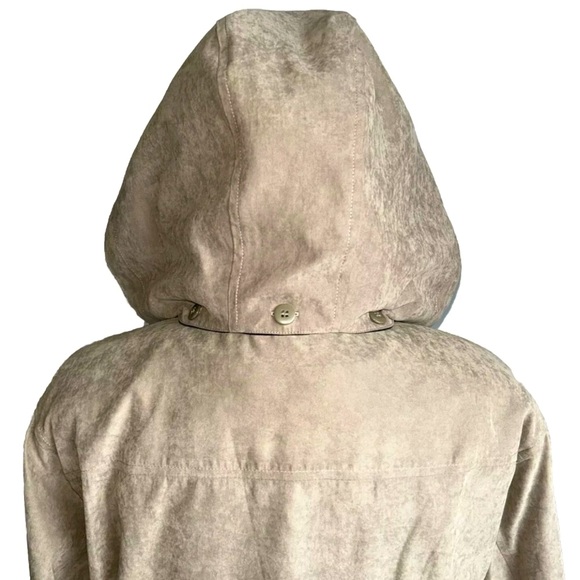 ST. JOHNS BAY Tan Hooded Outdoor Jacket Oversized Fit Mid-length Parka Sz Small - Picture 8 of 16